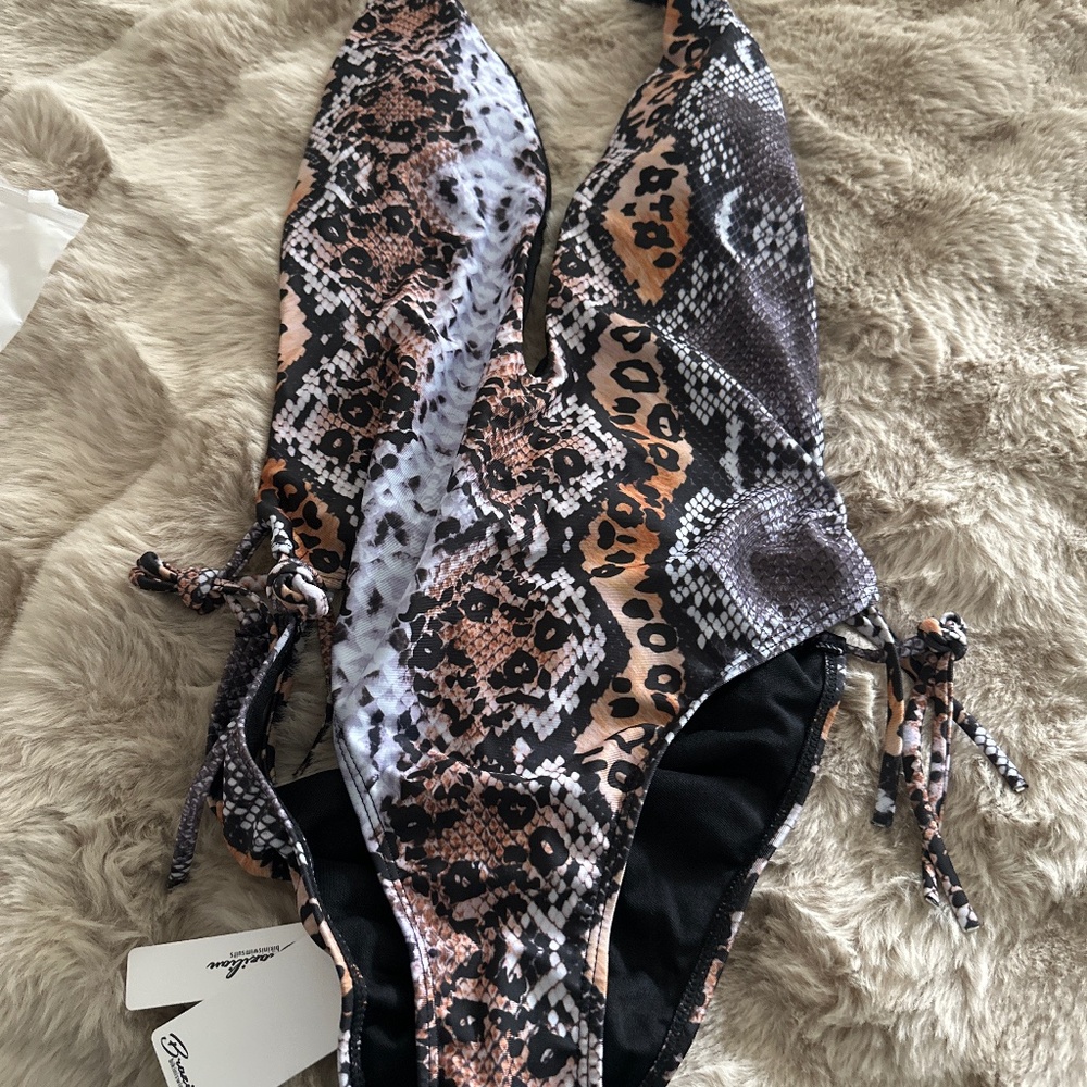 Animal print one peace swimsuit